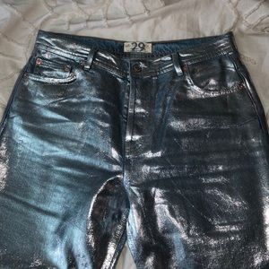 Metallic jeans